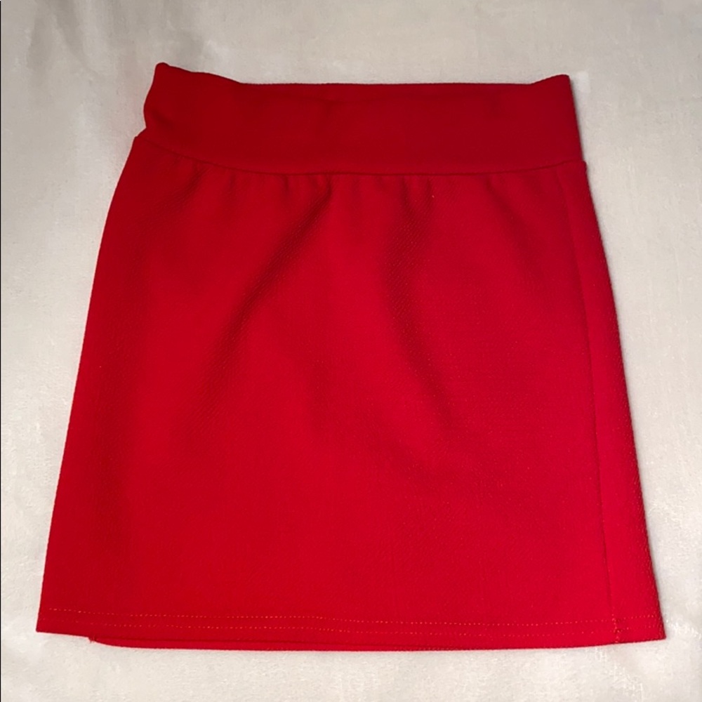 Red bodycon skirt